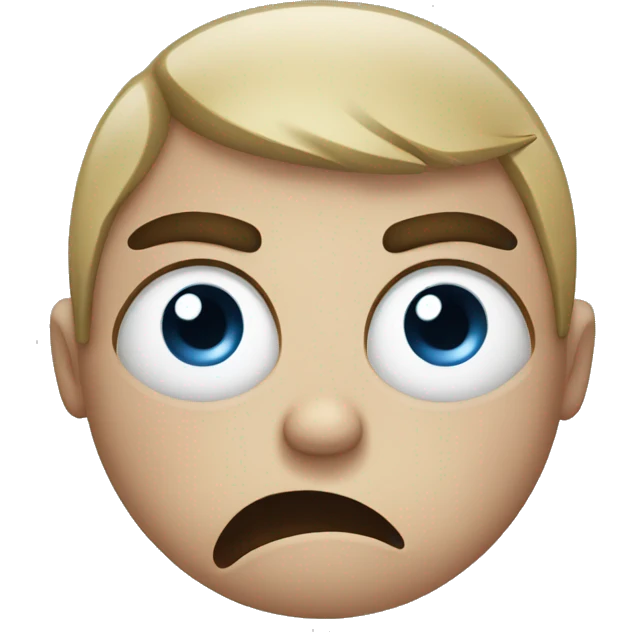 Angry face with tears emoji