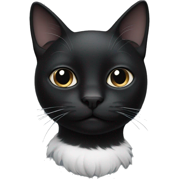Black cat with white feet’s  emoji