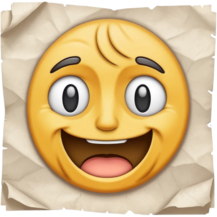 2d paper with something unreadably written on emoji