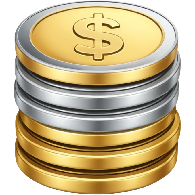 a stack of three coinsa stack of three coins emoji