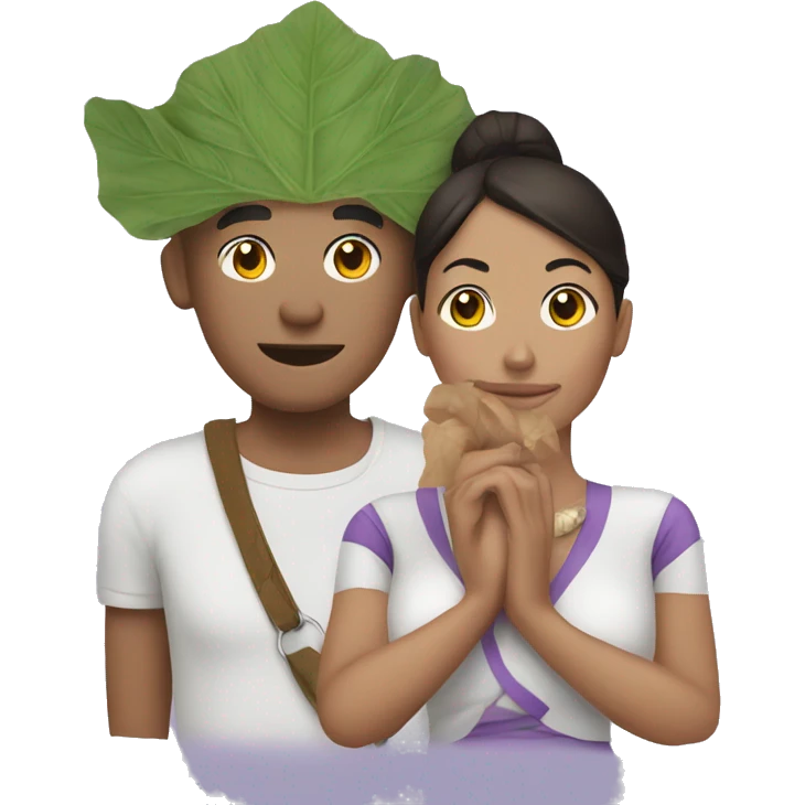 taro and woman emoji