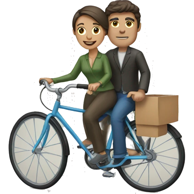 Bicycle man and woman emoji