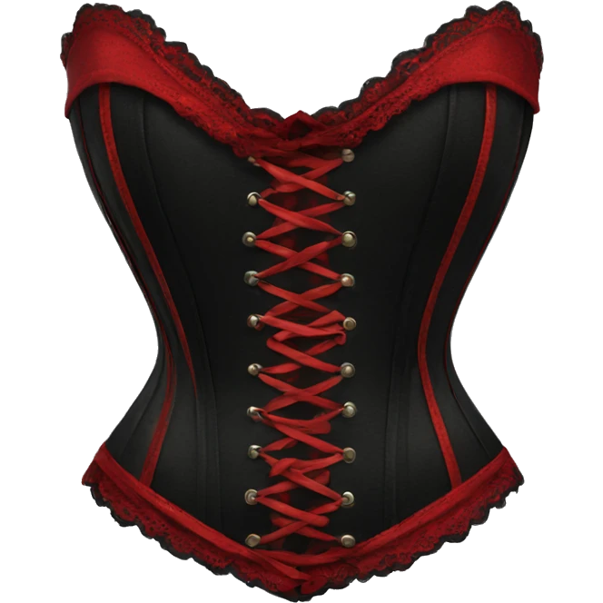 Red black corset emoji