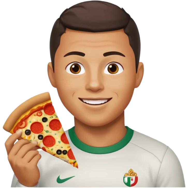 رونالدو در حال خوردن پیتزا  emoji