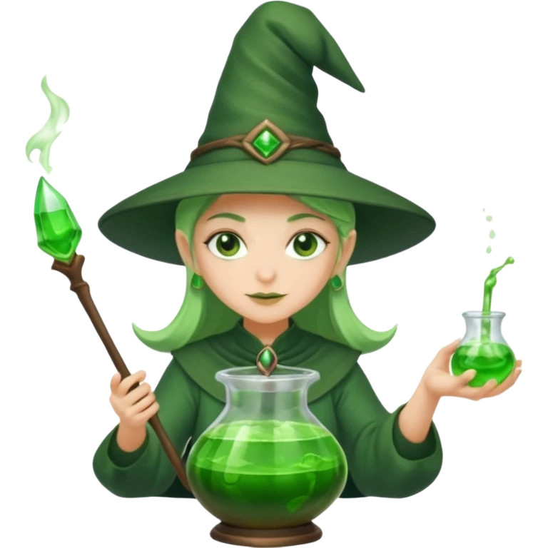 green witch cooking potion emoji