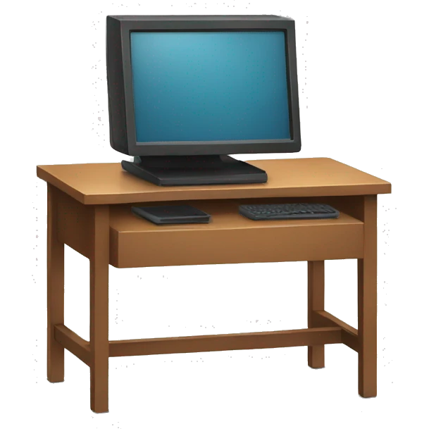 table with monitor emoji