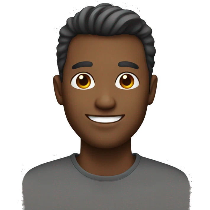 smiling man with brown eyes emoji