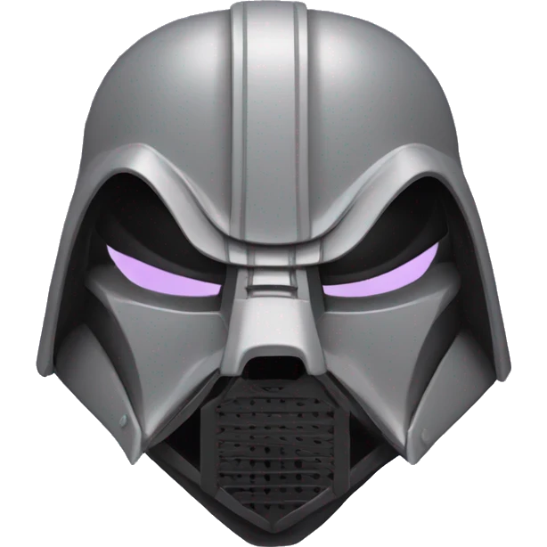 Lavender gray Pig darth Vader mask face armadillo darth Vader fanned tail feathered tail pig armadillo darth Vader face emoji