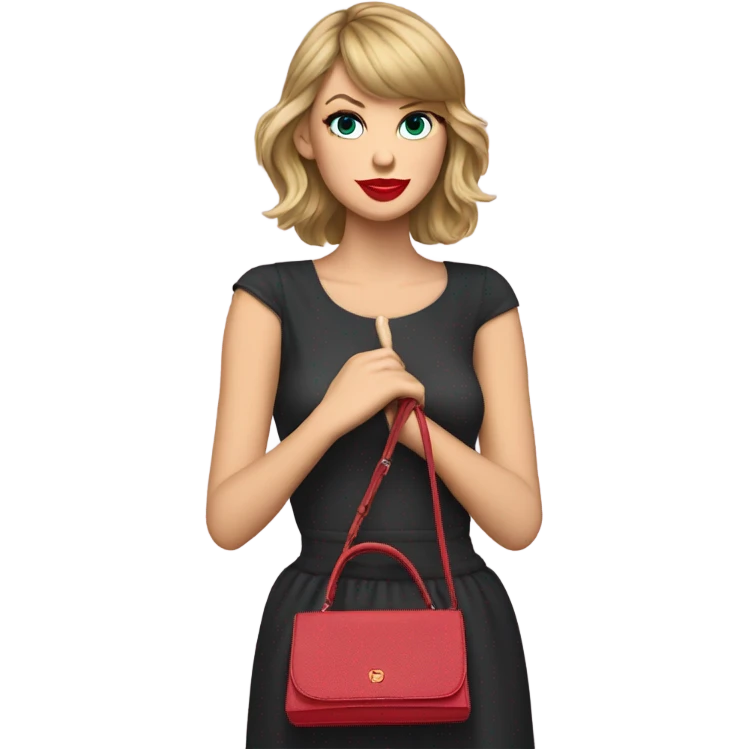 Taylor Swift clutching her purse tightly emoji