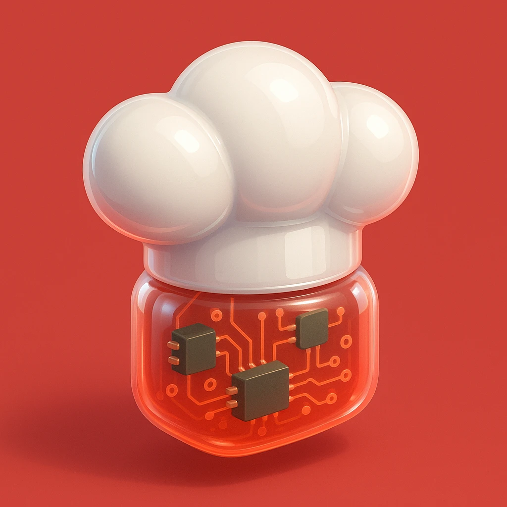Chef hat white, red background  emoji