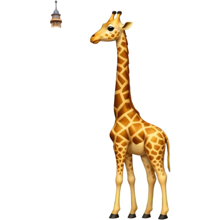 giraffe standing in front of Eiffel Tower emoji