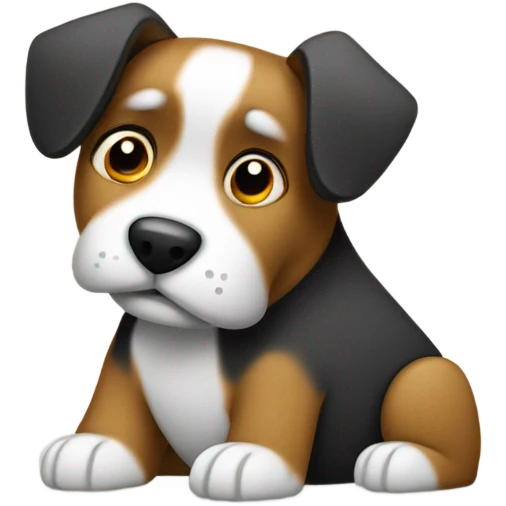 Dog doing a jigsaw emoji