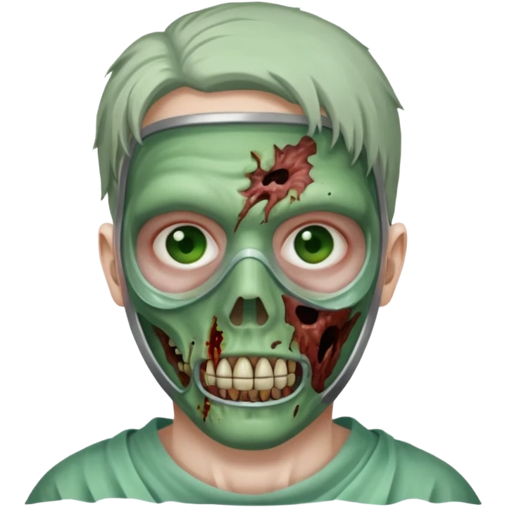 zombie with medical mask emoji