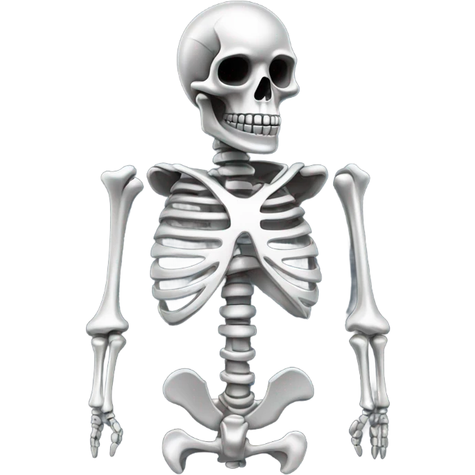 skeleton made out of chrome  emoji