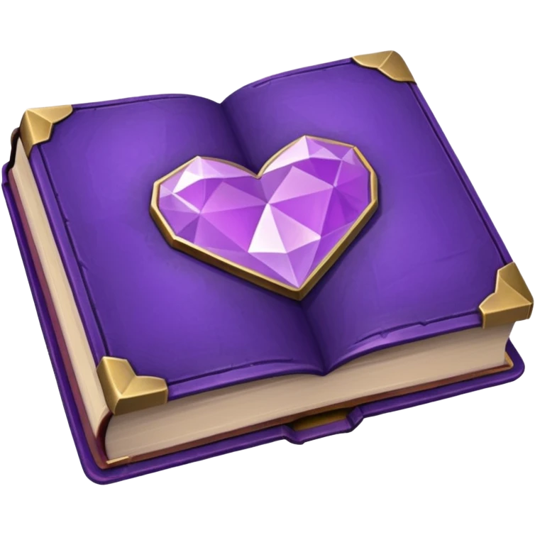 fantasy magic purple book low poly emoji