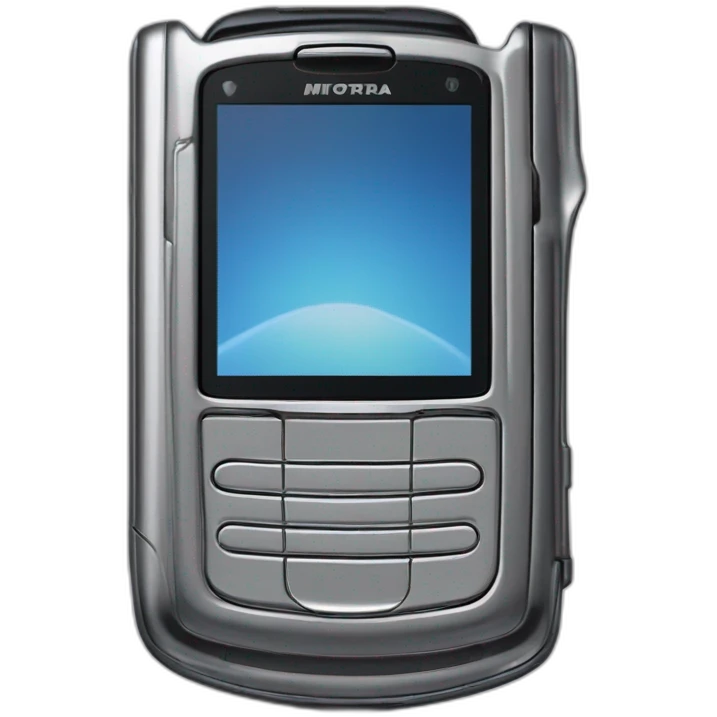 Fold out Motorola Razr V3 mobile device with the iconic clamshell design emoji
