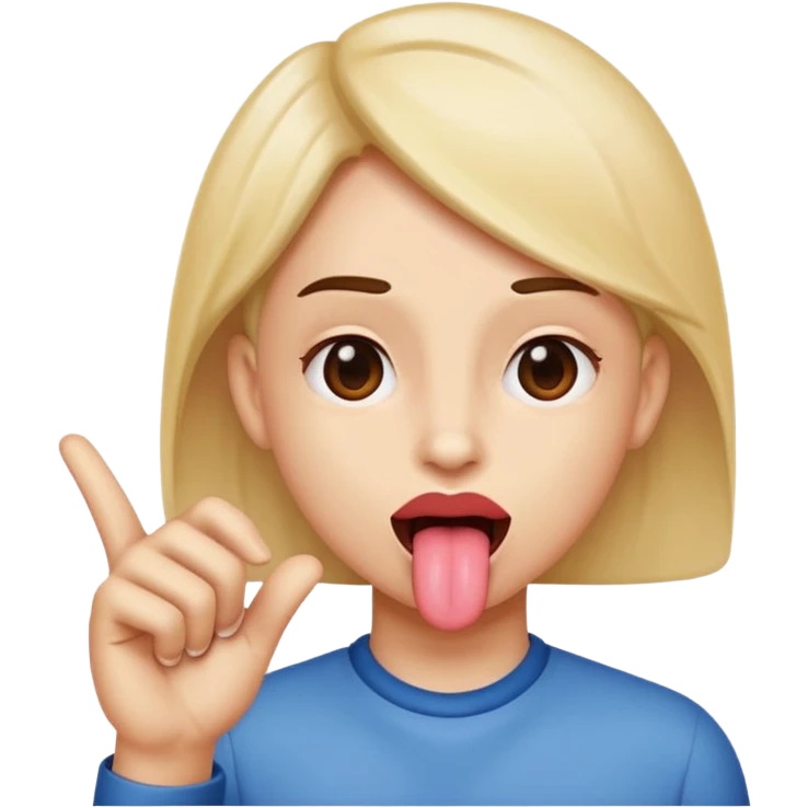 Tongue out with hand to the side  emoji