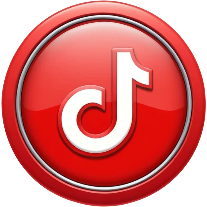 Crea la verificación de tik tok de color rojo  con un bien emoji