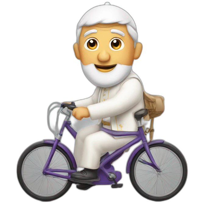 El papa en bicicleta emoji