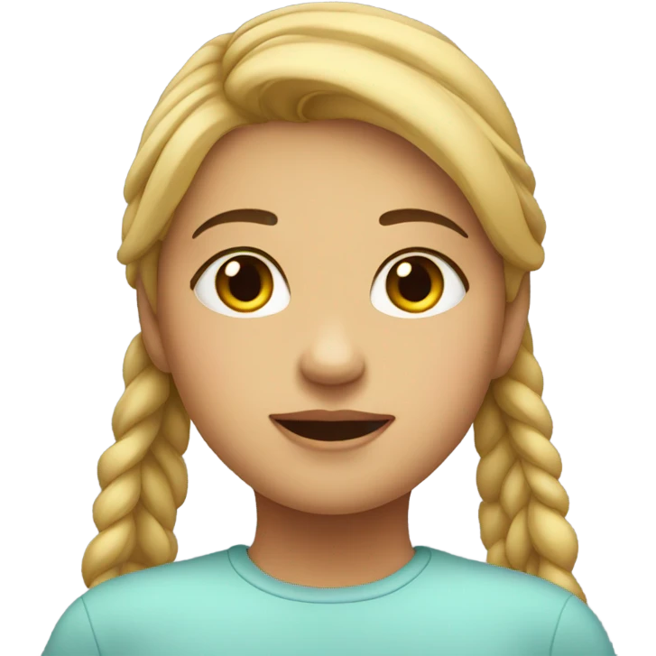 Girl with double chin emoji