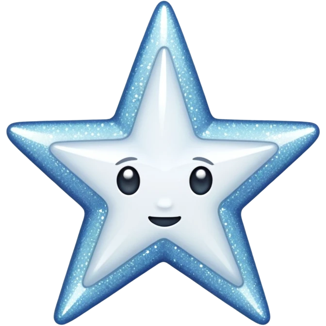 glitter white star emoji
