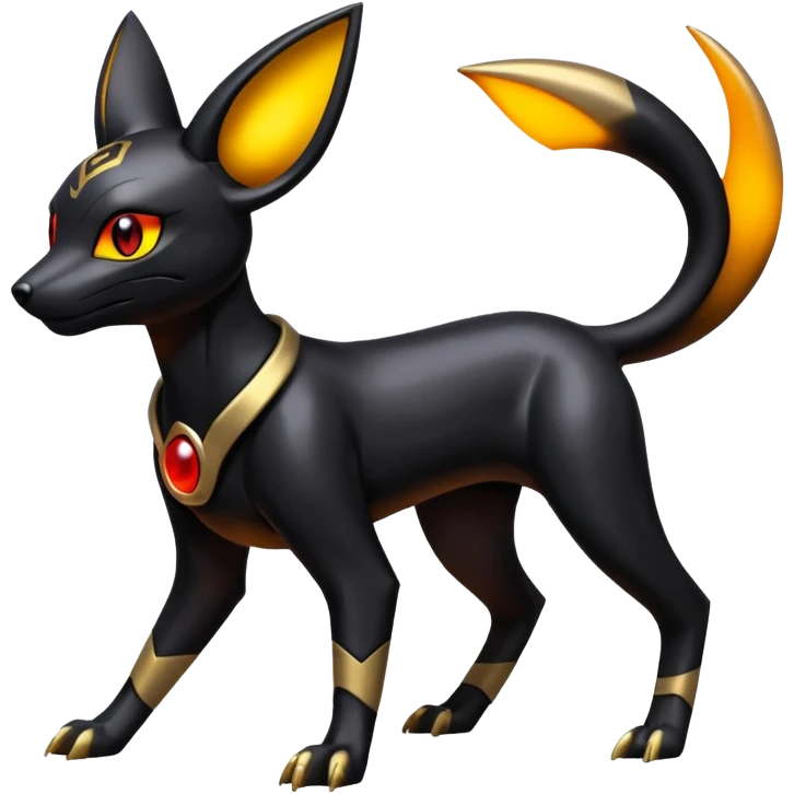 Futuristic Umbreon-Houndoom-Genesect-Torracat-Pokémon-Fakémon-hybrid-creature emoji