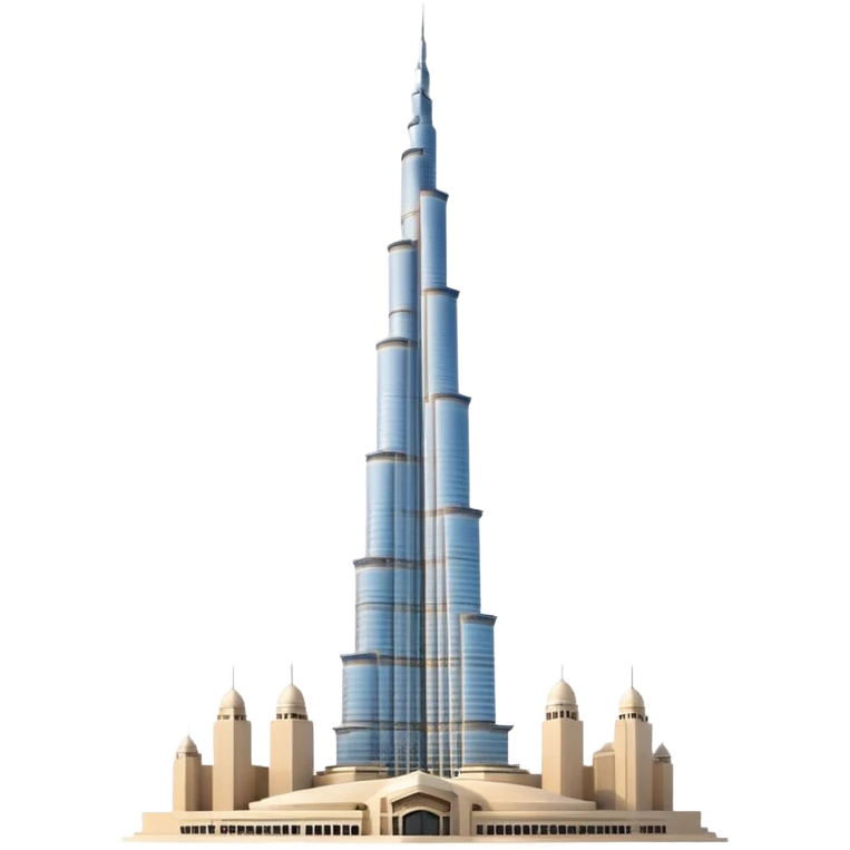 Burj Khalifa, minimalist light beige, no accents emoji