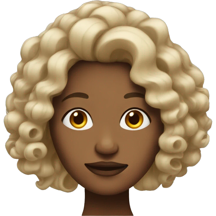 Woman with curled hair emoji