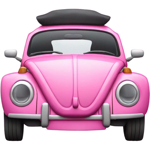 pink vw beetle emoji