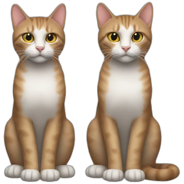 dos gatos abrazados emoji