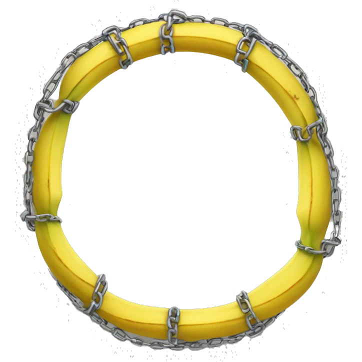 Bananas wrapped in a chain emoji