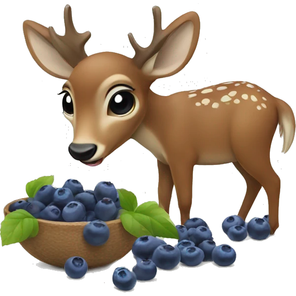 Deer eating blueberries  emoji