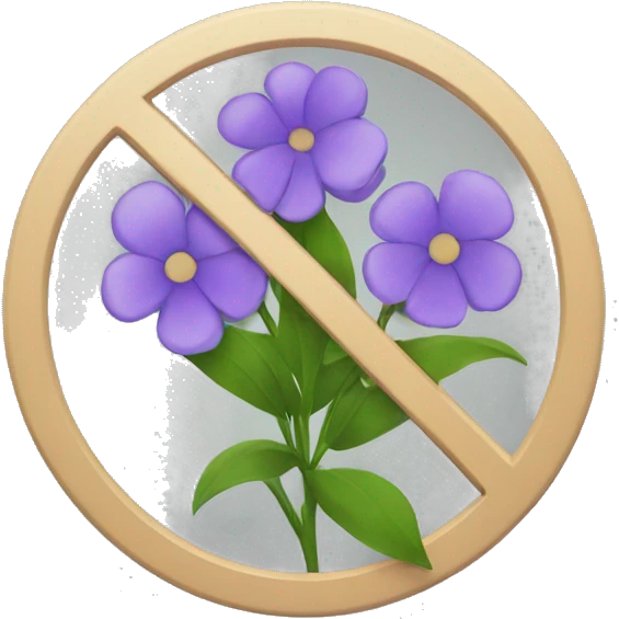 not allowed sign with flower emoji