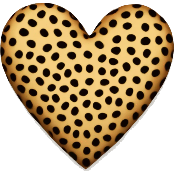 cheetah print heart emoji