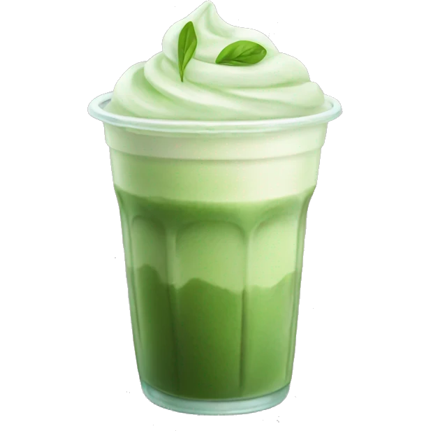 Iced matcha latte emoji