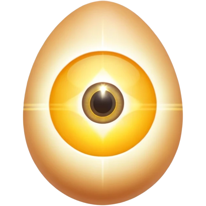Glowing chicken and egg yolk emitting golden rays toward an ethereal eye and a section of regenerating skin. The eye brightens as the light touches it, while the skin shows visible renewal with a warm golden glow, illustrating vitamin A benefits. emoji