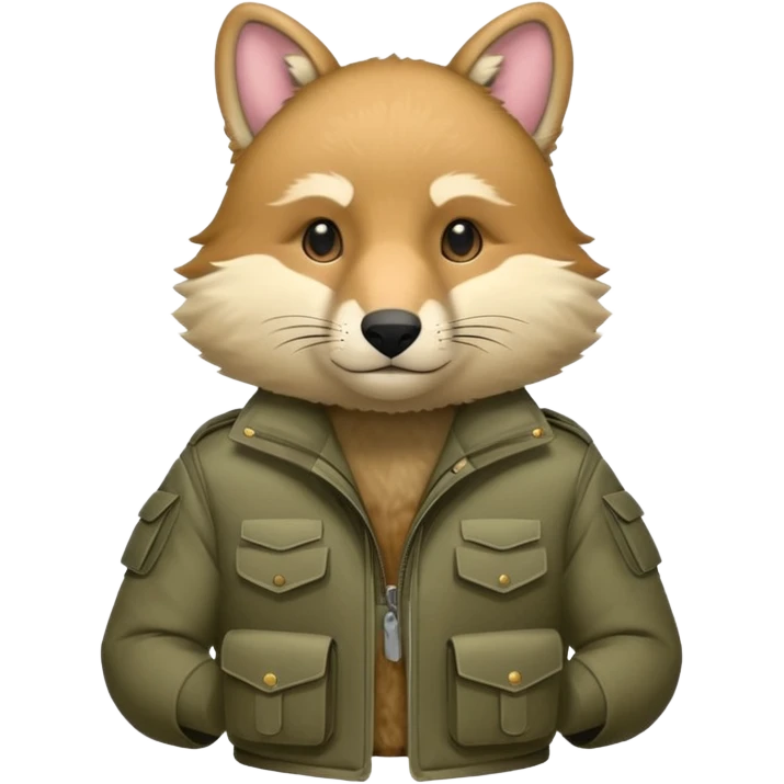 Animal wearing bullet proof jocket emoji