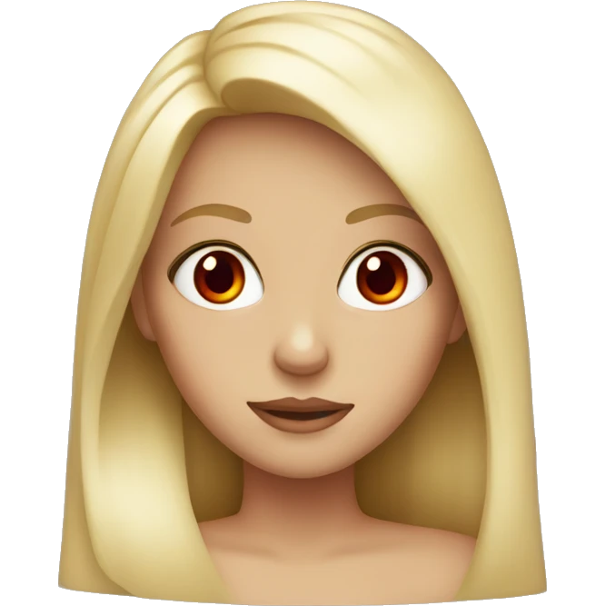 blonde girl with red eyes emoji