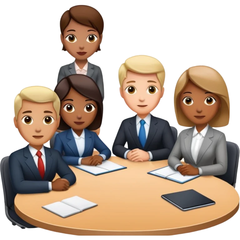 executive committee sitting at a table emoji