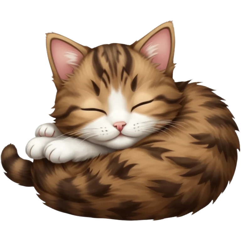 dark brown tabby and white kitten upside down sleeping emoji