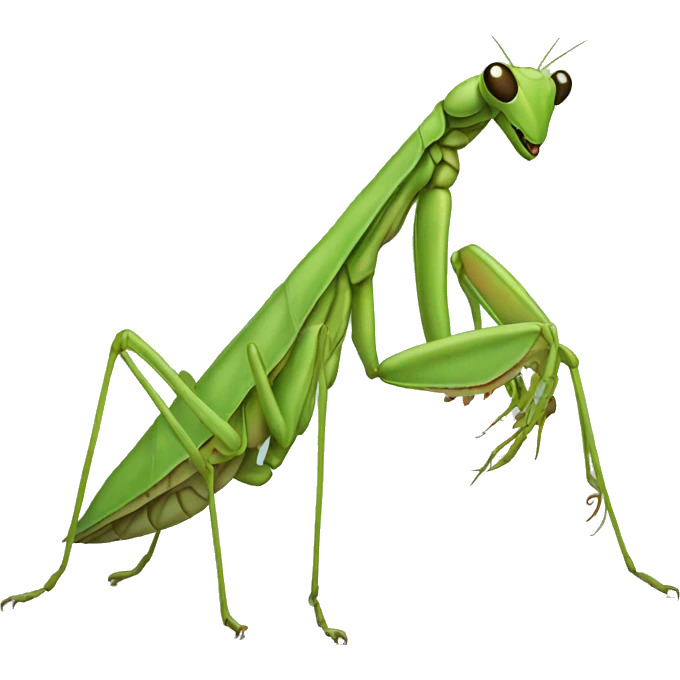 Green praying mantis emoji