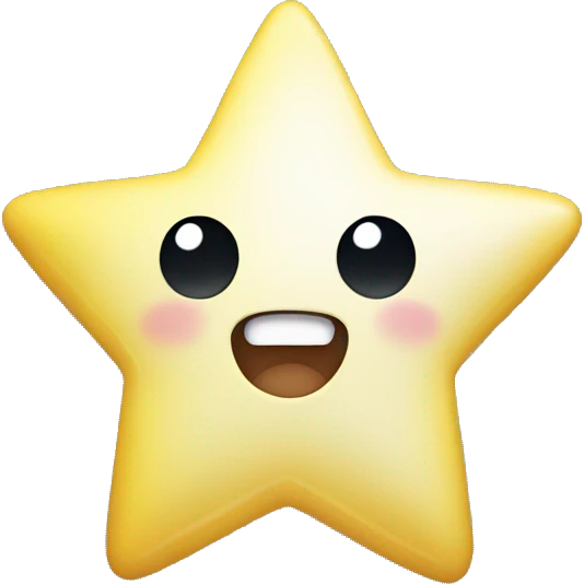 A cute yellow star  emoji