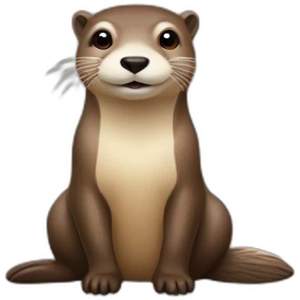 Loutre sur vache emoji