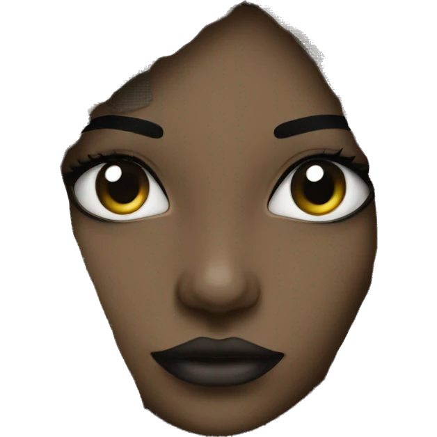 Femme noir voilé avec piercing au nez emoji