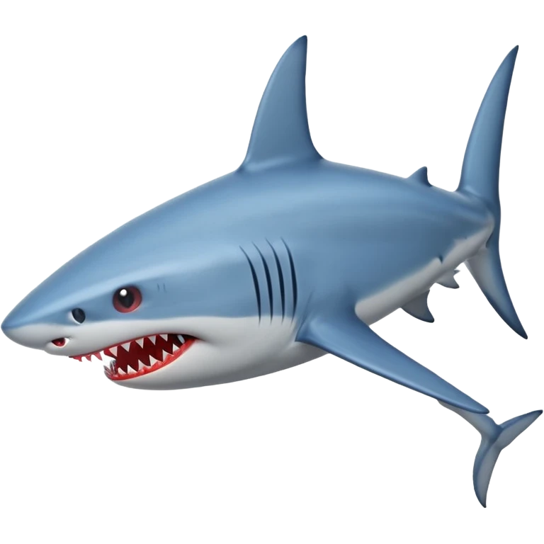 blue Shark attack efferct with blood emoji
