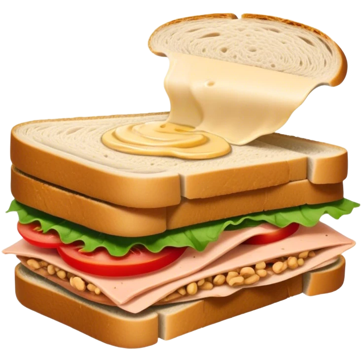Sandwich with turkey and hummus inside emoji