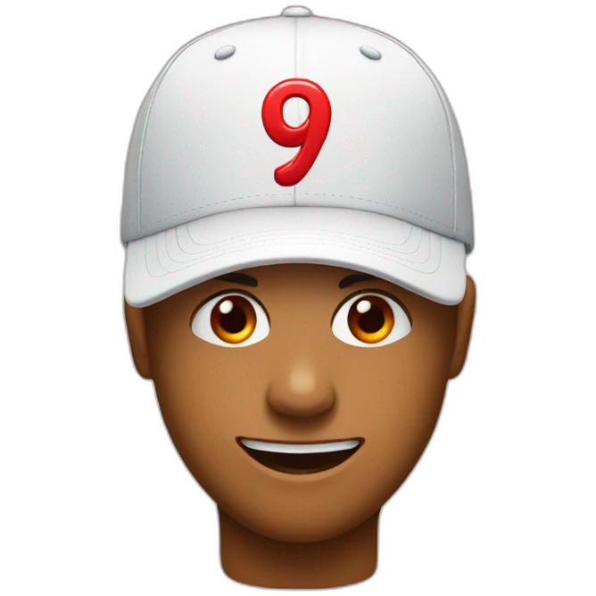 Dizzy face emoji wearing a baseball cap with a red 'O' logo on it emoji