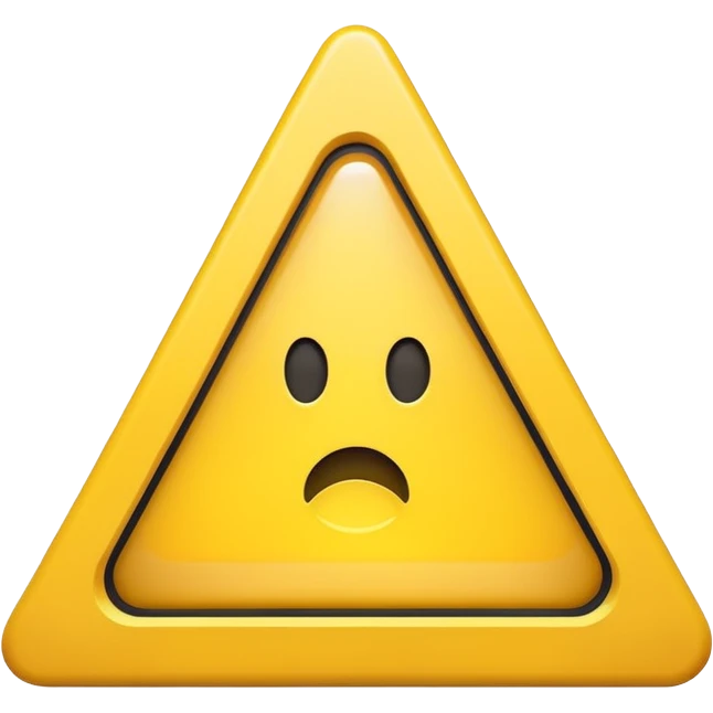 yellow triangle with exclamation mark inside emoji