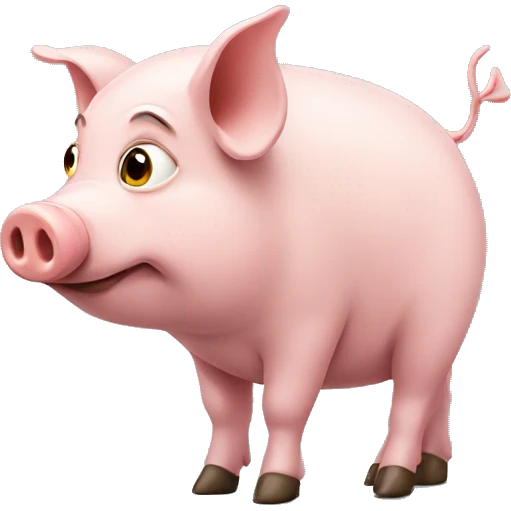 Pig looking for directions emoji