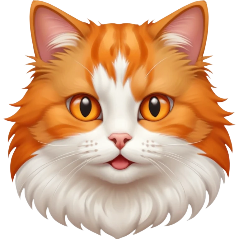 A cat with mewing  emoji